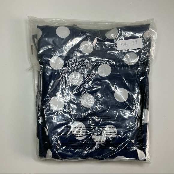 eShakti Custom Womens 8 Medium Navy Blue White Polka Dot Dress Sleeveless Lined - Picture 9 of 9